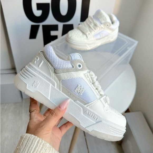 AMIRI Women's White and Cream Sneakers - Picture 1 of 1